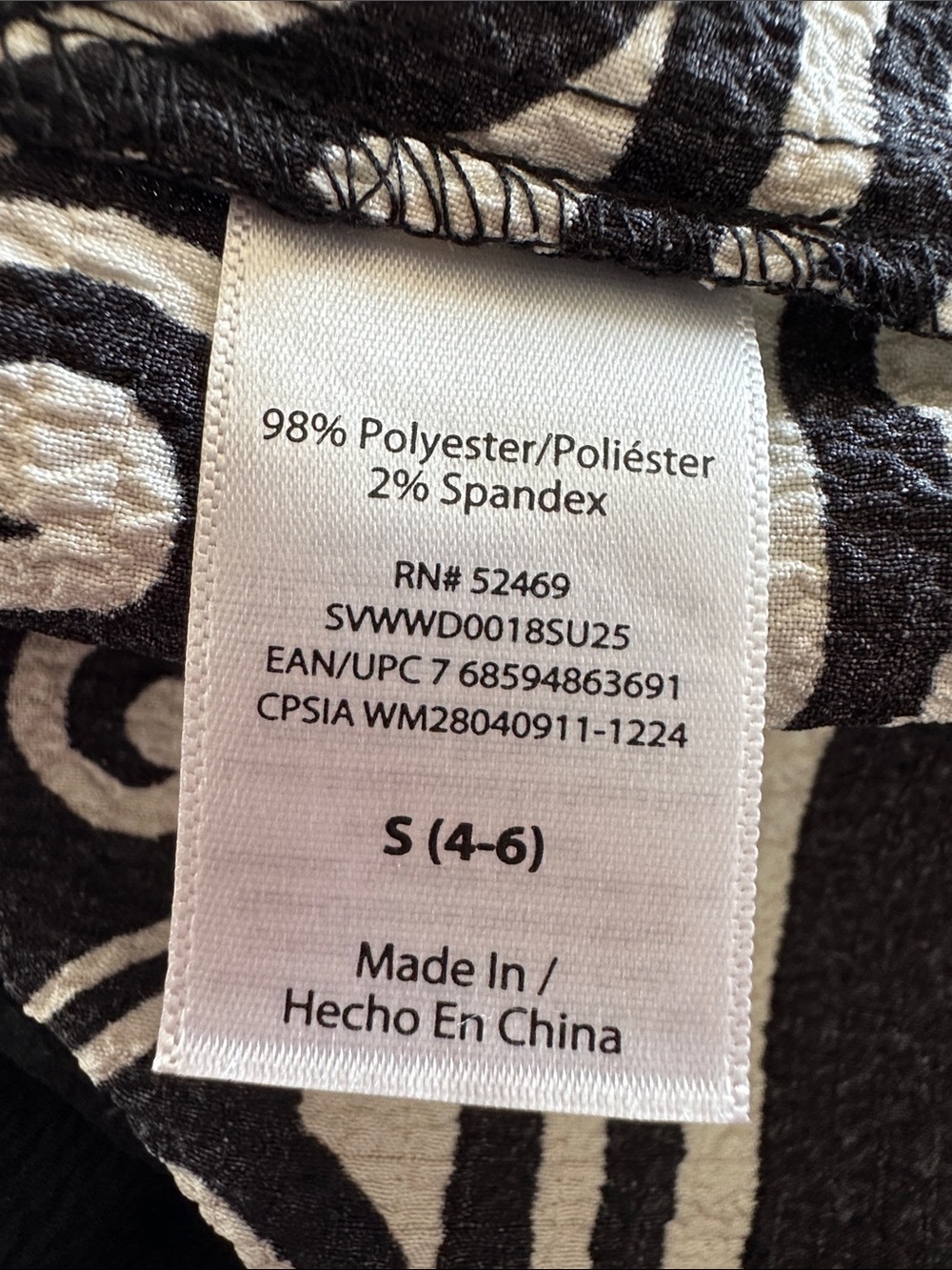 SOFIA VERGARA Black and White Shell Print Sundress - Picture 6 of 6